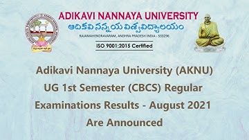 AKNU 1st Sem Results 2021-Adikavi Nannaya University UG 1st Sem Regular Exams Results-Aug 2021