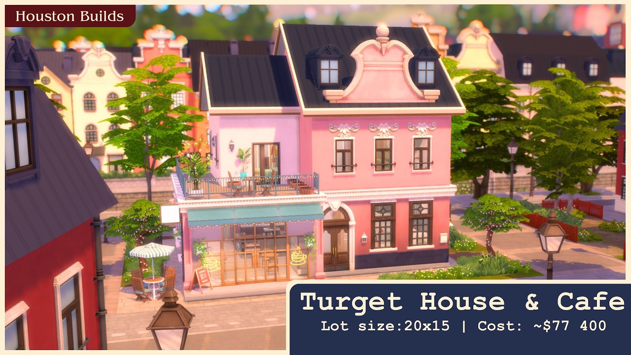Turget House and Cafe ☕🍰 | Nordhaven | The Sims 4 Speed Build | No CC