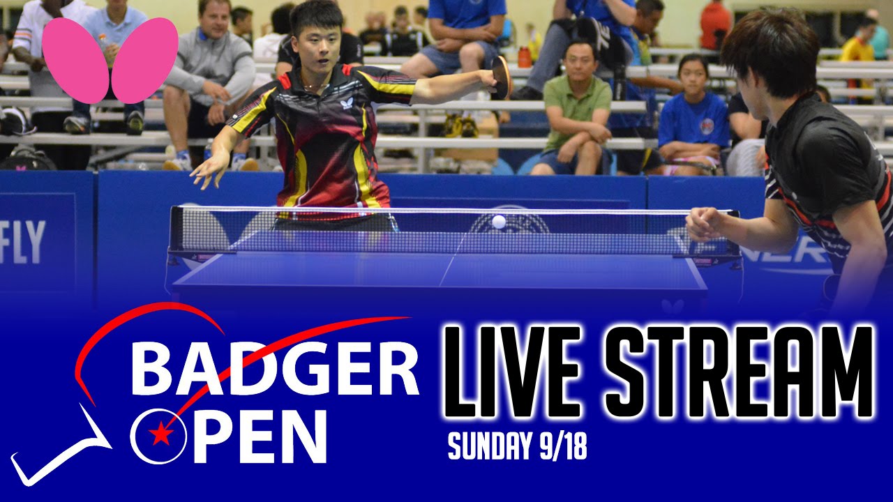 2016 Butterfly Badger Open Table Tennis Tournament Live Stream