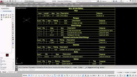 PROCAD ISOMETRIC Tutorial Module 5: Generating a Bill of Material