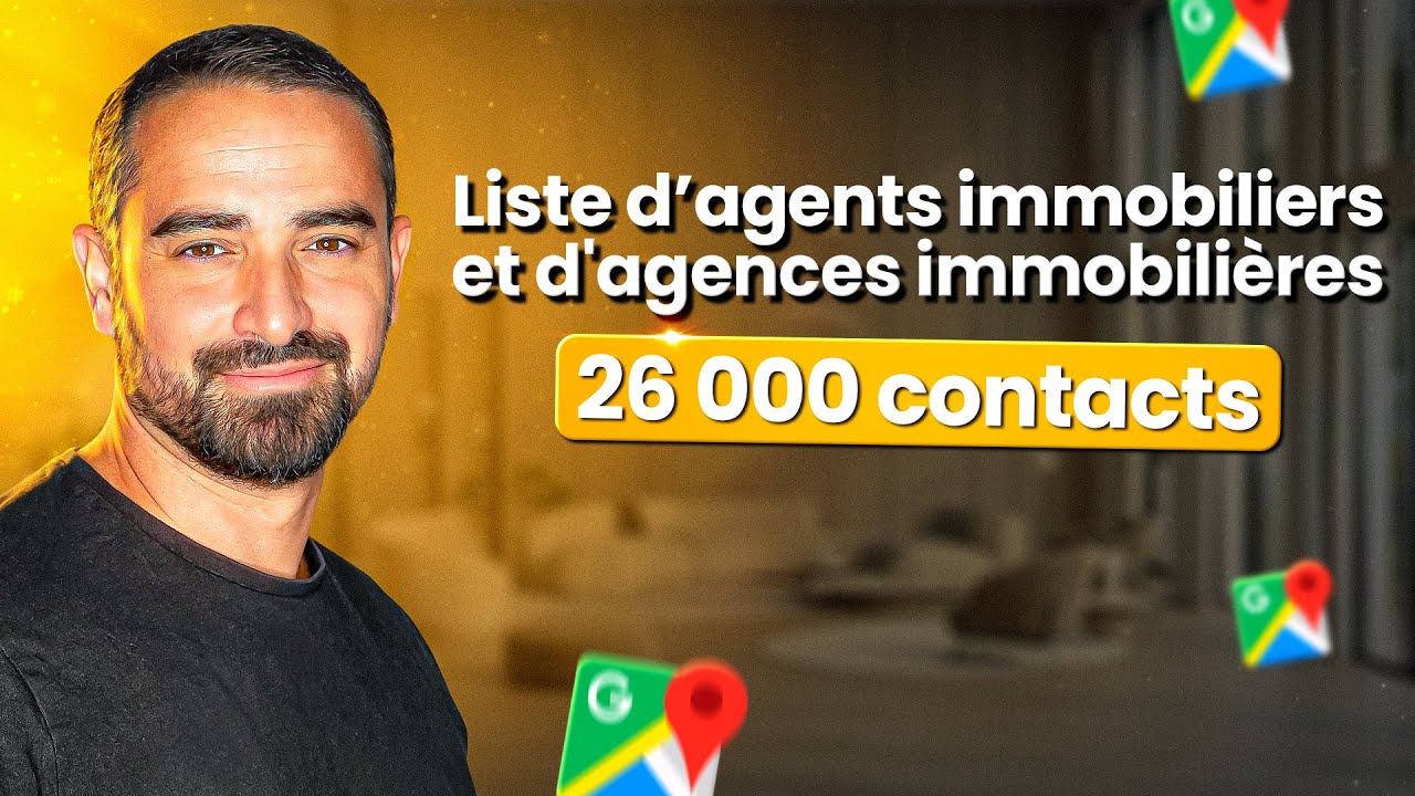 fournir une liste de 26 000 adresses e-mail d'agents immobiliers et d'agences immobilières