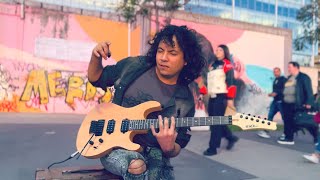 Take On Me - a-ha - Guitar street performance - Cover by Damian Salazar