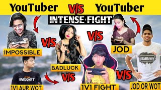 😱YouTubers vs YouTuber Intense Fight In Pubg MLite🔥|GoDPraveenYT,GoDTushar,KoobraBhai,ZamasuYT,Manvi