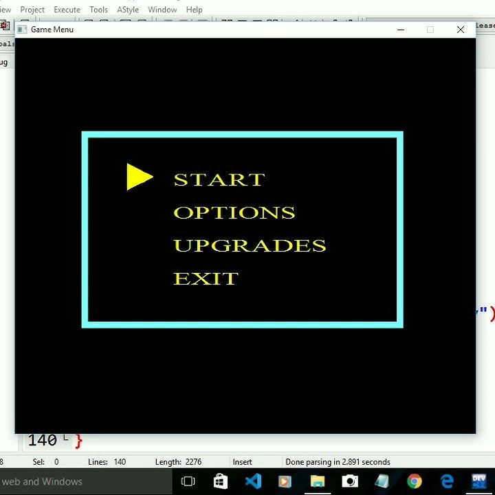 #2 Game Menu Created With Sound Effects | Graphics in c++ | Cool ...