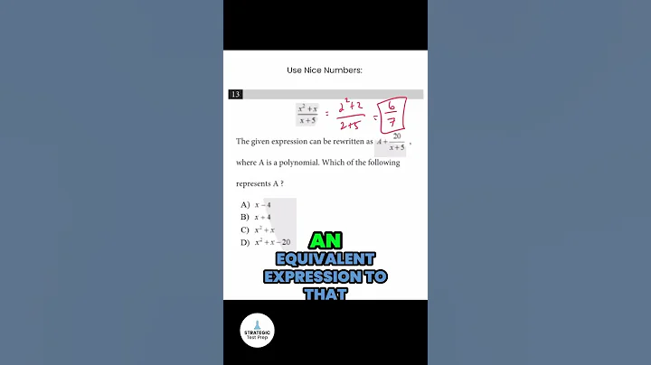 December SAT Last Minute Tip #3: Turn abstract math chaos into clarity with the power of nice number - DayDayNews