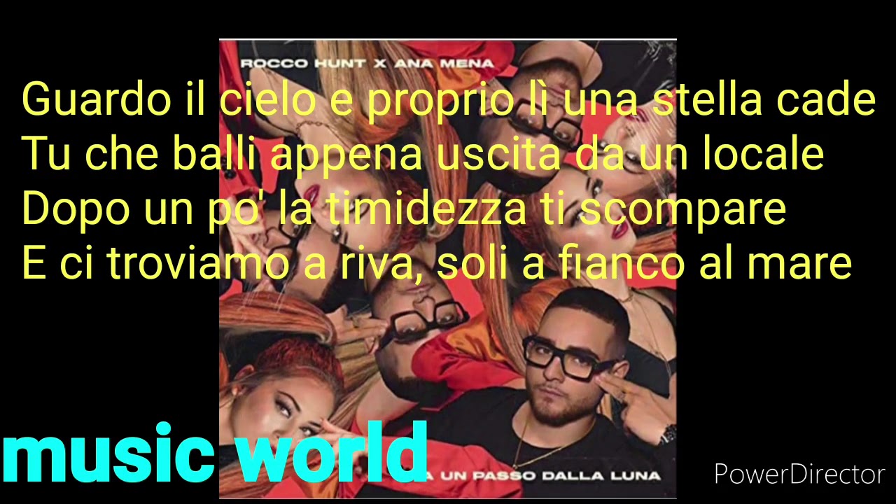 Rocco Hunt, Ana Mena A Un Passo Dalla Luna + Testo (Lyrics) YouTube Rocco Hunt, Ana Mena A Un Passo Dalla Luna + Testo (Lyrics) YouTube