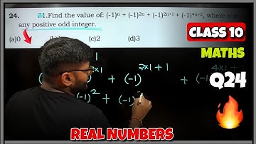 Find the value of: (-1)n + (-1)2n + (-1)2n+1 + (-1)4n+2, where n is any positive odd integer. (a)
