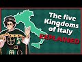 The 5 kingdoms of italy explained illustrated summary