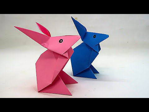 Origami Dovşan Qatlamaq - Kağızdan Dovşan Necə Düzəldilir? Kağızdan Əl işi heyvan Düzəltmək💙🧡💚