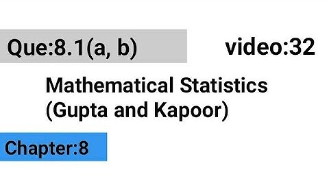 Que:8.1(a, b) || Binomial Distribution || Gupta and kapoor
