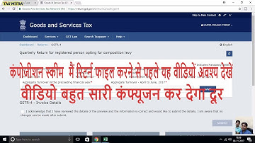 IMPORTANT INFORMATION ABOUT GST RETURN GSTR 4