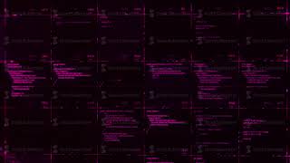 Abstract modern virtual computer script on black background, seamless loop. Animation. Work of