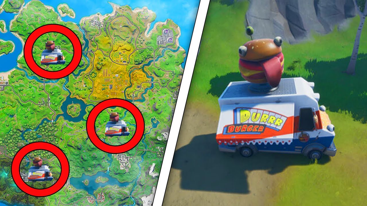 VISIT DIFFERENT FOOD TRUCKS *ALL LOCATIONS* - CHALLENGES (REMEDY VS TOXIN FORTNITE)