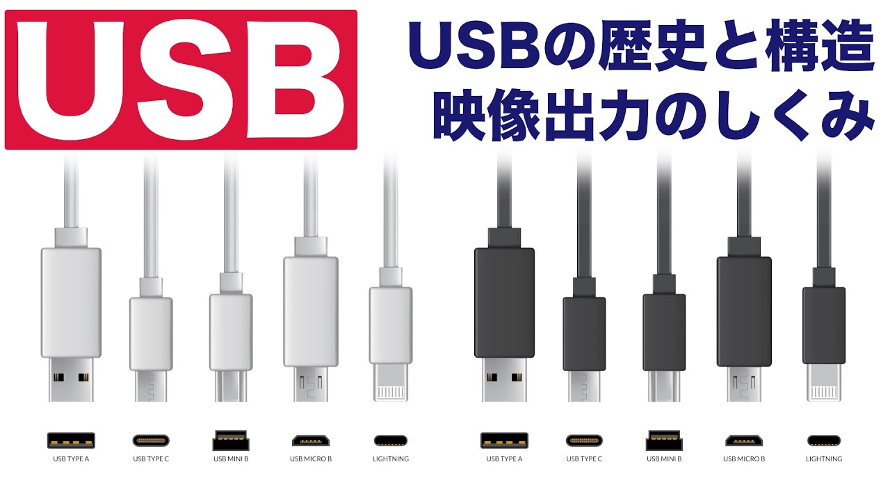 【USB】歴史と構造と映像出力の仕組みについて