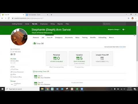 BambooHR Time off Training