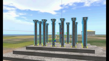 OpenSimulator modeling with primitives - Greek temple_05_How to save to your inventory.avi