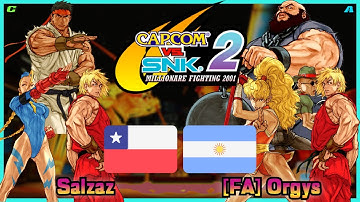 Capcom Vs. SNK 2 || Salzaz 🇨🇱 VS 🇦🇷 [FA] Orgys || FLYCAST FIGHTCADE 2