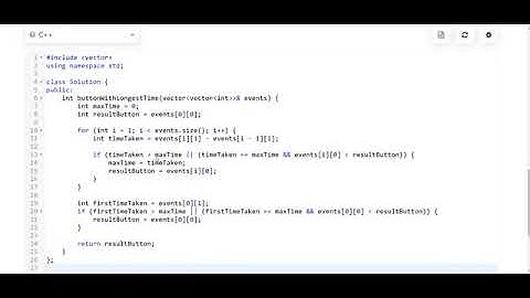 100474. Button with Longest Push Time||Weekly Contest 428