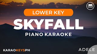 Skyfall - Adele (Lower Key - Piano Karaoke)