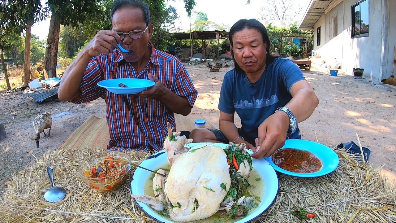 ต้มไก่ญาปู่ ต้มโตใหญ่ๆ!! น้ำส้มอ่วยฮวย ตำแจ่วบักม่วงน้อย คุ้ยคำใหญ่ๆแซบหลาย!!