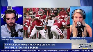 KJ Jackson named QB1 for Arkansas, can they surprise people? | Southeast Sports+