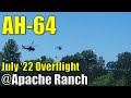 Ah64  4 helicopter gunship fly by at apache ranch  july 2022