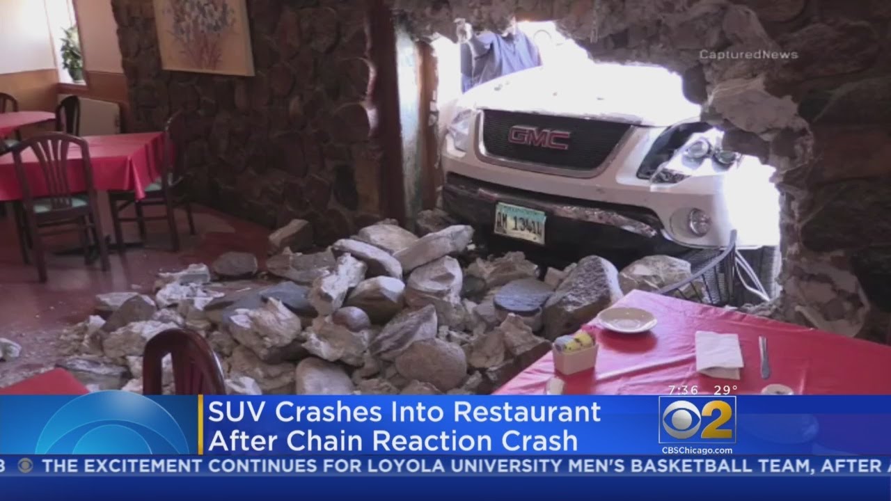 Car Crashes Into Restaurant - YouTube