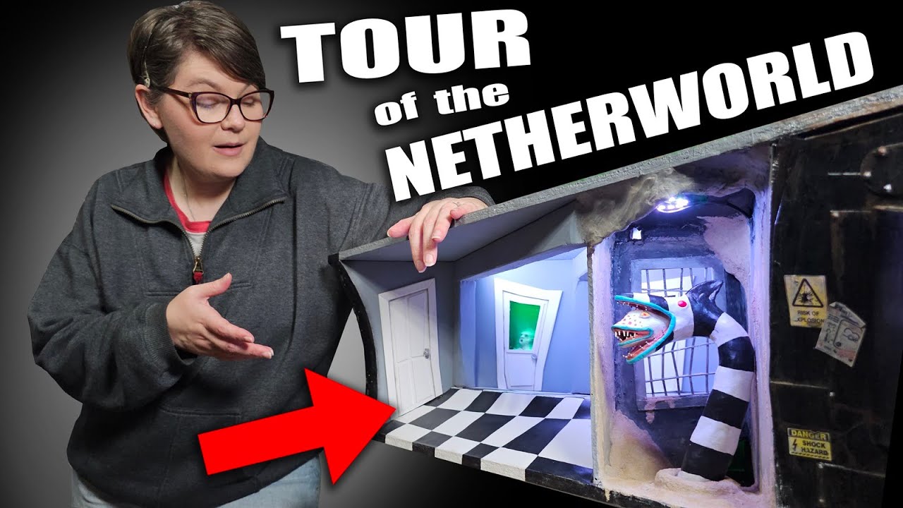 A TOUR of the entire NETHERWORLD!! This part is FINISHED!!  (Beetlejuice Dollhouse)