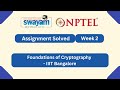 Cryptography Foundations Week 2 | NPTEL 2026