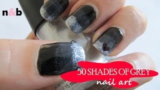 shades grey inspired nail