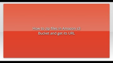 How to zip files in Amazon s3 Bucket and get its URL