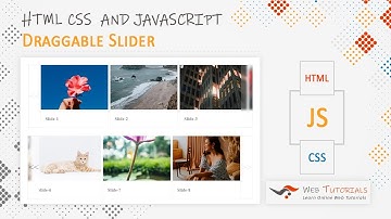 Draggable Slider using HTML CSS and JavaScript