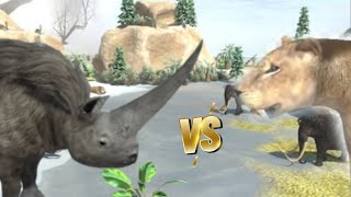 Wolly Rhino Vs Smilodon