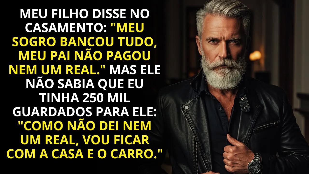 No casamento do meu Filho, ele falou: 