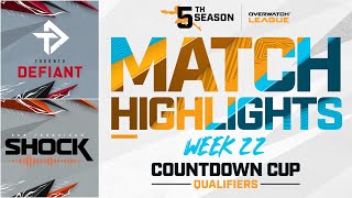 @TorontoDefiant vs @sanfranciscoshock | Countdown Cup Qualifiers Highlights | Week 22 Day 1