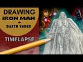 Drawing a Combination of Darth Vader and Iron Man -Timelapse Drawing #art #draw #starwars #marvel