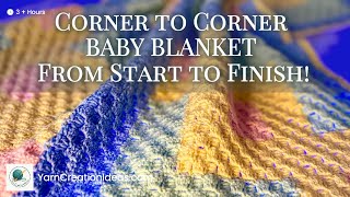 Corner to Corner Crochet Tutorial 🍼 | C2C Baby Blanket Pattern (Step-by-Step)