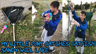 Sandy Wool Lake  My Little Pony Kid Casters Pole Catches Catfish