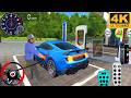 New Mustang Car Driving in Gas Station - Narrow Mountain Road 3D Driving Class Android Gameplay