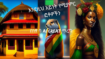 እንዴት እንደዚህ አይነት የሚያምር ፎቶዎችን AI ባ free Generat  እናረጋለን? how to generate images with ai for free?