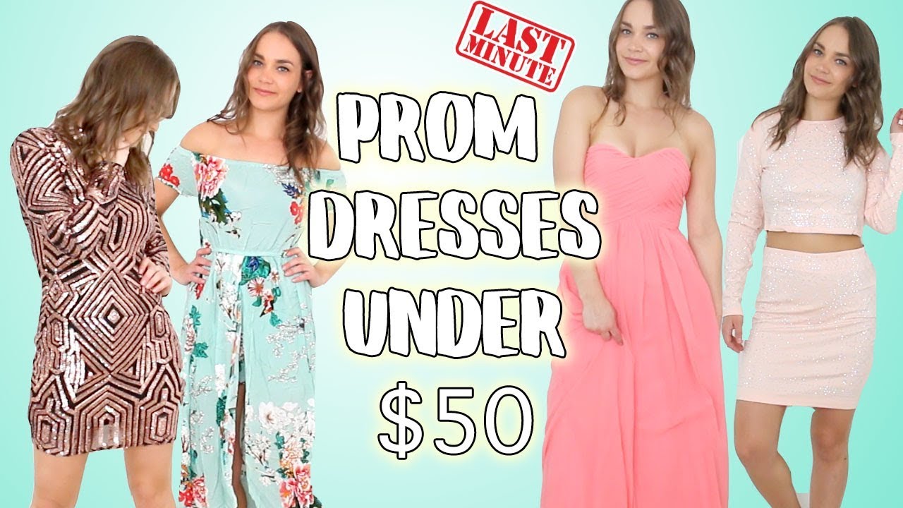 TRYING CHEAP PROM DRESSES UNDER $50 - LAST MINUTE AMAZON PRIME - YouTube