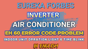 How to solve eureka forbes inverter ac EH 60 Error problem| indoor unit opretion light 6 time blink