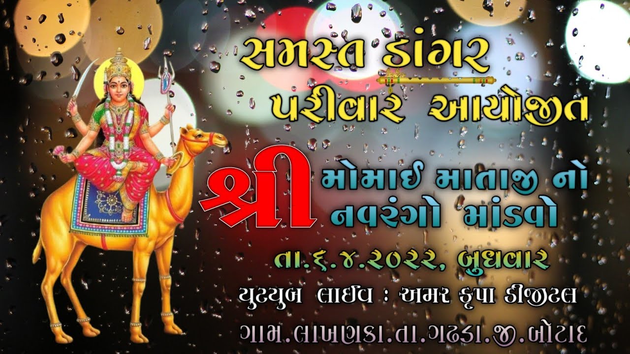 🔴 લાખણકા લાઈવ||મોમાઈ માતાજી નો નવરંગ માંડવો ||ડાંગર પરિવાર||અમર કૃપા ડિજિટલ||કેમેરા મેન મૂકેશ બારૈયા