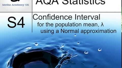 Confidence Interval for the Poisson mean using a Normal approximation