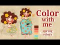 Draw With Me 🌼 | Soft Girl Character in Bright Spring Colors – Digital Art Timelapse