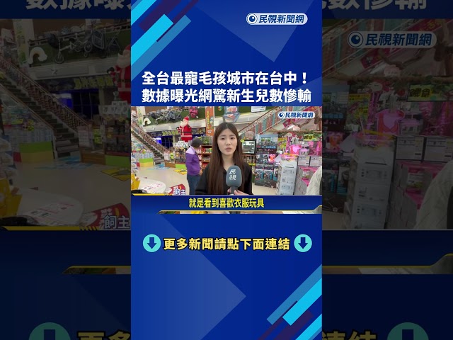 全台最寵毛孩城市在台中! 數據曝光網驚新生兒數慘輸－民視新聞