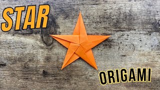 ORIGAMI STAR FIVE-POINTED CHRISTMAS STAR EASY TUTORIAL FOR CHRISTMAS EVE DECOR | DIY PAPER STAR