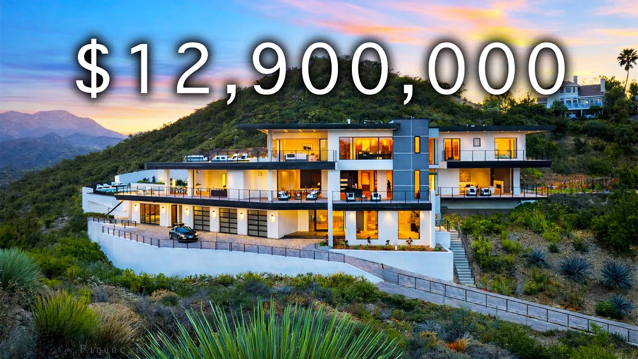 Touring a $12.9M Hillside California Mansion Overlooking a Lake!