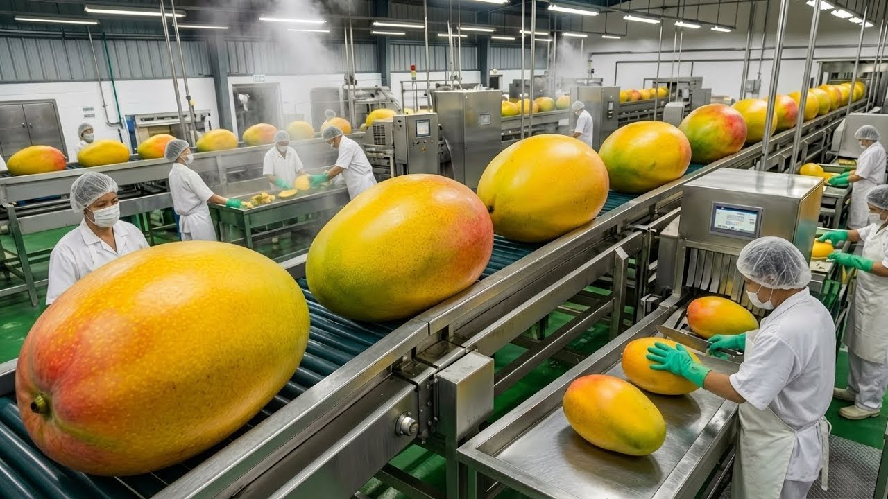 Inside a Modern Mango Factory: From Fresh Mango to Delicious Desserts ...