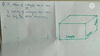 How to find possible Dimensions of Rectangular Tank in Urdu/Hindi_in easy method